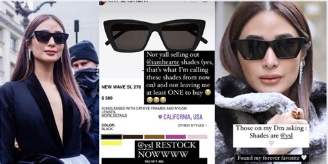 heart evangelista ysl sunglasses|'The Heart Effect': YSL sunglasses sold out after .